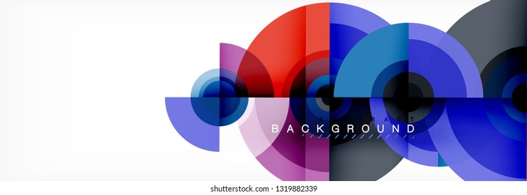 Mínimo círculos geométricos e triângulos fundo abstrato, techno design moderno, modelo de cartaz, projeto vetorial