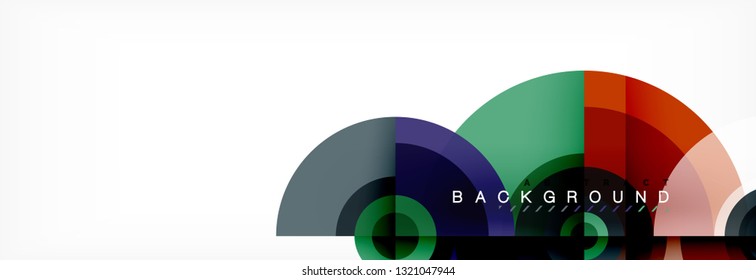 Mínimo círculos geométricos e triângulos fundo abstrato, techno design moderno, modelo de cartaz, projeto vetorial