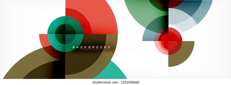 Minimale geometrische Kreise und abstrakte Dreiecke, techno-modernes Design, Plakatvorlage, Vektordesign