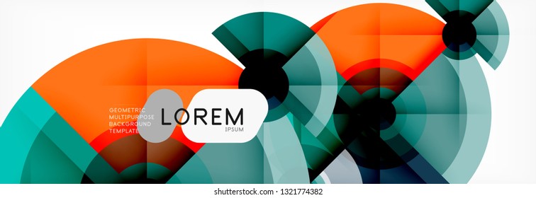 Minimale geometrische Kreise und abstrakte Dreiecke, techno-modernes Design, Plakatvorlage, Vektordesign