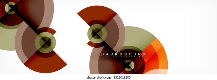 Minimale geometrische Kreise und abstrakte Dreiecke, techno-modernes Design, Plakatvorlage, Vektordesign