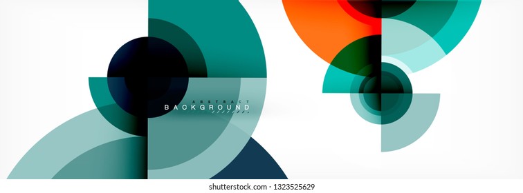 Minimale geometrische Kreise und abstrakte Dreiecke, techno-modernes Design, Plakatvorlage, Vektordesign