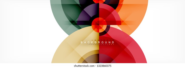 Minimale geometrische Kreise und abstrakte Dreiecke, techno-modernes Design, Plakatvorlage, Vektordesign