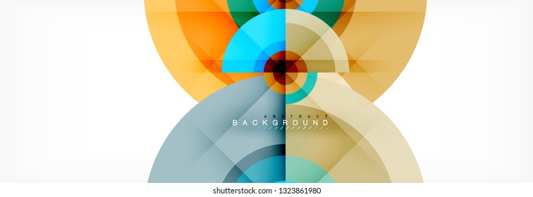 Minimale geometrische Kreise und abstrakte Dreiecke, techno-modernes Design, Plakatvorlage, Vektordesign