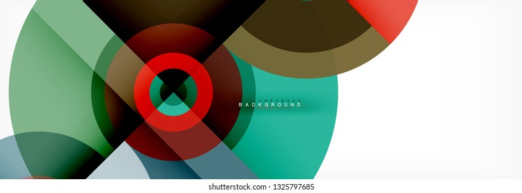 Mínimo círculos geométricos e triângulos fundo abstrato, techno design moderno, modelo de cartaz, projeto vetorial