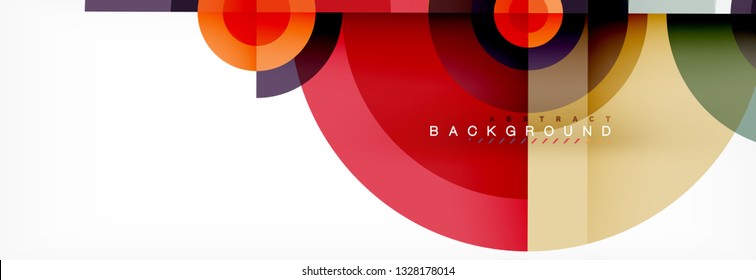 Minimale geometrische Kreise und abstrakte Dreiecke, techno-modernes Design, Plakatvorlage, Vektordesign