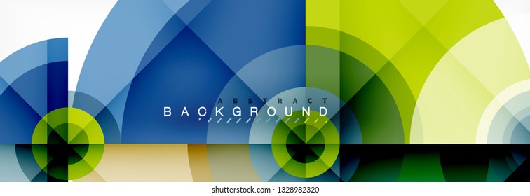 Minimale geometrische Kreise und abstrakte Dreiecke, techno-modernes Design, Plakatvorlage, Vektordesign