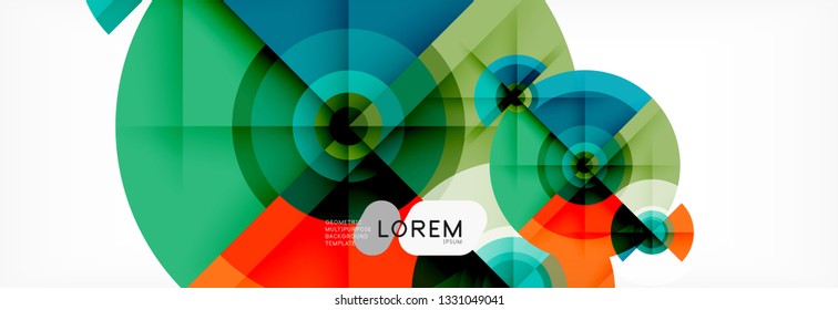 Minimale geometrische Kreise und abstrakte Dreiecke, techno-modernes Design, Plakatvorlage, Vektordesign