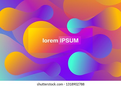 Minimal geometric colorful abstract background. Futuristic gradient shapes design. Creative illustration ideal for cover, poster, web and social media. Vector eps10.