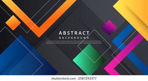 Minimal geometric colorful abstract background, dynamic shape composition landing page backgrounds. eps10 vector