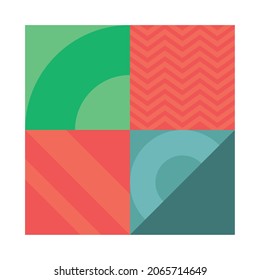 minimal geometric colorful banner icon