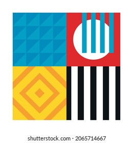 minimal geometric colorful patterns icons