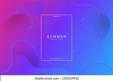 Minimal geometric composition with fluid shapes for landing page background. Liquid, wavy, gradient, flowing, dynamic shape background. Trendy and modern background color. Cool banner design template.