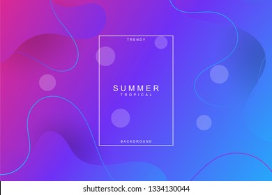 Minimal geometric composition with fluid shapes for landing page background. Liquid, wavy, gradient, flowing, dynamic shape background. Trendy and modern background color. Cool banner design template.