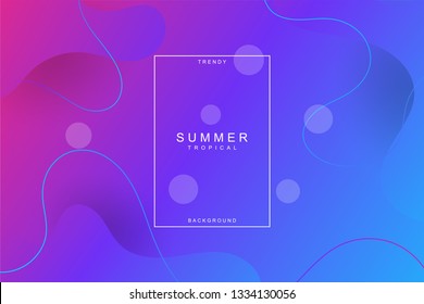 Minimal geometric composition with fluid shapes for landing page background. Liquid, wavy, gradient, flowing, dynamic shape background. Trendy and modern background color. Cool banner design template.