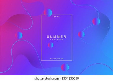 Minimal geometric composition with fluid shapes for landing page background. Liquid, wavy, gradient, flowing, dynamic shape background. Trendy and modern background color. Cool banner design template.