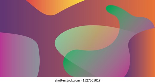 Minimal geometric composition with fluid shapes for landing page background. Liquid, wavy, gradient, flowing, dynamic shape background. Trendy and modern background color. Cool banner design template.