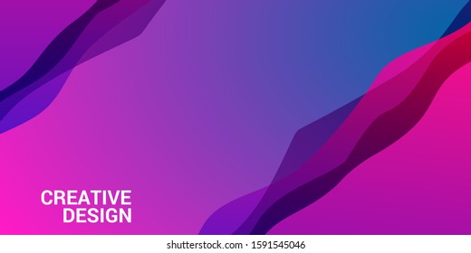 Minimal geometric composition with fluid shapes for landing page background. Liquid, wavy, gradient, flowing, dynamic shape background. Trendy and modern background color. Cool banner design template.
