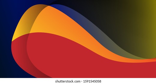 Minimal geometric composition with fluid shapes for landing page background. Liquid, wavy, gradient, flowing, dynamic shape background. Trendy and modern background color. Cool banner design template.