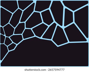 Composición geométrica mínima con disposición de celdas Voronoi