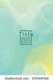 Minimal Geometric Cover Design with Gradient and Abstract Lines, Figures for your Business.  Cover Fluid Rainbow Poster Design, Gradient Effect for Presentation.