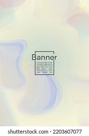 Minimal Geometric Cover Design with Gradient and Abstract Lines, Figures for your Business.  Booklet Fluid Rainbow Poster Design, Gradient Effect for Performance.