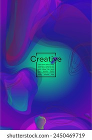 Diseño de cubierta geométrica mínima con degradado y líneas Abstractas, figuras para su negocio.  Plantilla Fluid Rainbow Poster Design, efecto de gradiente para el Festival de Música.