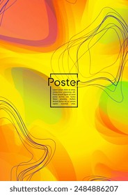 Minimales geometrisches Cover-Design mit Farbverlauf und Abstrakten Linien, Figuren für Ihr Unternehmen.  Poster Fluid Rainbow Poster Design, Gradient Effekt für Ereignis.