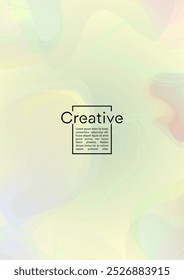 Minimal Geometric Cover Design with Gradient and Abstract Lines, Figures for your Business.  Banner Fluid Rainbow Poster Design, Gradient Effect for Disco Party.