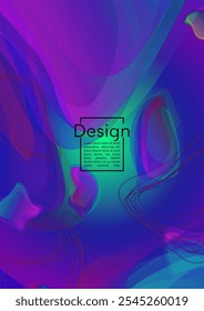 Design de tampa geométrica mínima com linhas de gradação e abstratas, figuras para sua empresa.  Banner Fluid Rainbow Poster Design, Efeito Gradiente para Festival de Música.