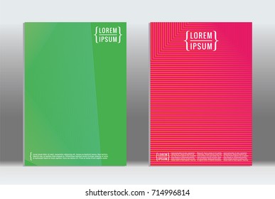 Minimal geometric cover. Vector abstract line pattern for poster design. Set of templates for business brochures.  2d prints for banner background. Graphic pattern for annual album backdrop.