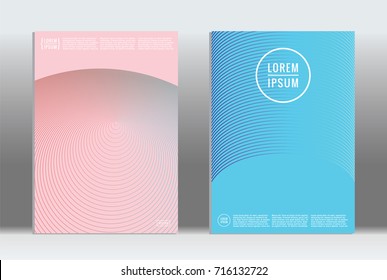 Minimal geometric cover. Vector abstract line pattern for poster design. Set of templates for business brochures. 2d prints for banner background. Graphic pattern for annual album backdrop.