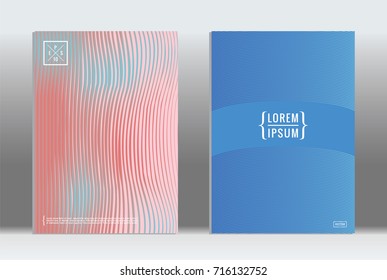 Minimal geometric cover. Vector abstract line pattern for poster design. Set of templates for business brochures. 2d prints for banner background. Graphic pattern for annual album backdrop.