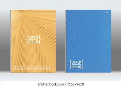 Minimal geometric cover. Vector abstract line pattern for poster design. Set of templates for business brochures. 2d prints for banner background. Graphic pattern for annual album backdrop.