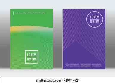 Minimal geometric cover. Vector abstract line pattern for poster design. Set of templates for business brochures. 2d prints for banner background. Graphic pattern for annual album backdrop.