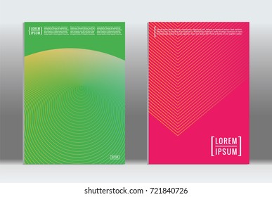 Minimal geometric cover. Vector abstract line pattern for poster design. Set of templates for business brochures. 2d prints for banner background. Graphic pattern for annual album backdrop.