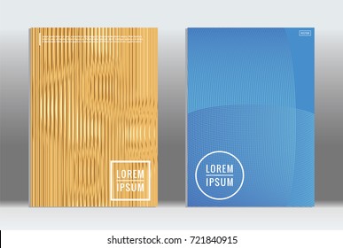 Minimal geometric cover. Vector abstract line pattern for poster design. Set of templates for business brochures. 2d prints for banner background. Graphic pattern for annual album backdrop.