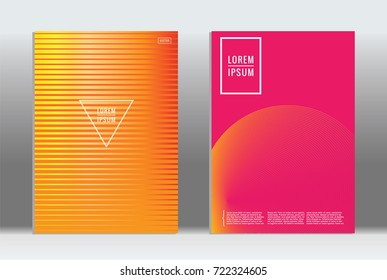 Minimal geometric cover. Vector abstract line pattern for poster design. Set of templates for business brochures. 2d prints for banner background. Graphic pattern for annual album backdrop.