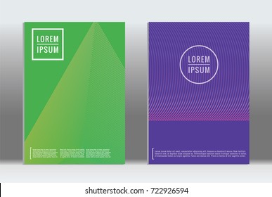 Minimal geometric cover. Vector abstract line pattern for poster design. Set of templates for business brochures. 2d prints for banner background. Graphic pattern for annual album backdrop.