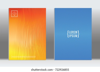 Minimal geometric cover. Vector abstract line pattern for poster design. Set of templates for business brochures. 2d prints for banner background. Graphic pattern for annual album backdrop.