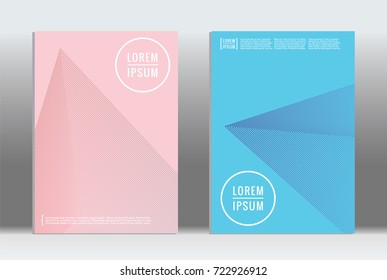 Minimal geometric cover. Vector abstract line pattern for poster design. Set of templates for business brochures. 2d prints for banner background. Graphic pattern for annual album backdrop.