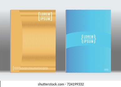 Minimal geometric cover. Vector abstract line pattern for poster design. Set of templates for business brochures. 2d prints for banner background. Graphic pattern for annual album backdrop.