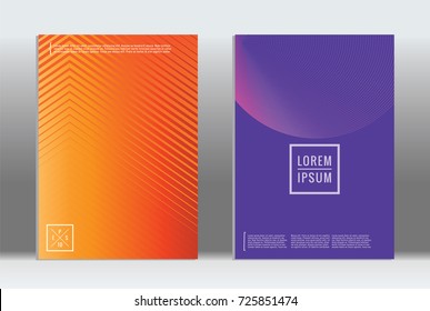 Minimal geometric cover. Vector abstract line pattern for poster design. Set of templates for business brochures. 2d prints for banner background. Graphic pattern for annual album backdrop.