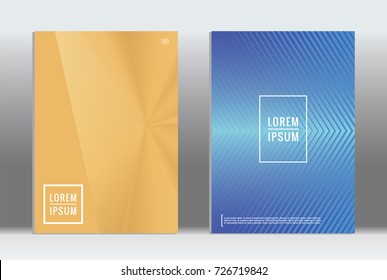 Minimal geometric cover. Vector abstract line pattern for poster design. Set of templates for business brochures. 2d prints for banner background. Graphic pattern for annual album backdrop.
