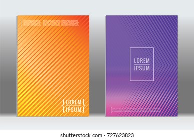 Minimal geometric cover. Vector abstract line pattern for poster design. Set of templates for business brochures. 2d prints for banner background. Graphic pattern for annual album backdrop.