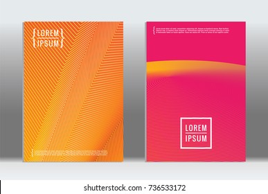 Minimal geometric cover. Vector abstract line pattern for poster design. Set of templates for business brochures. 2d prints for banner background. Graphic pattern for annual album backdrop.
