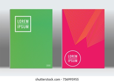 Minimal geometric cover. Vector abstract line pattern for poster design. Set of templates for business brochures. 2d prints for banner background. Graphic pattern for annual album backdrop.