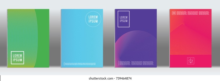 Minimale geometrische Abdeckung. Abstraktes Vektorlinienmuster für Plakatdesign. Set von Vorlagen für Geschäftsbroschüren. 2d Drucke auf Bannerhintergrund. Grafisches Muster für jährliche Albumhintergründe.