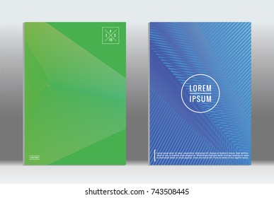 Minimal geometric cover. Vector abstract line pattern for poster design. Set of templates for business brochures. 2d prints for banner background. Graphic pattern for annual album backdrop.