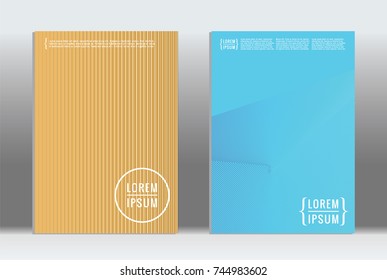 Minimal geometric cover. Vector abstract line pattern for poster design. Set of templates for business brochures. 2d prints for banner background. Graphic pattern for annual album backdrop.